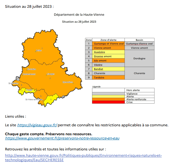 Alerte renforcée en Haute-Vienne