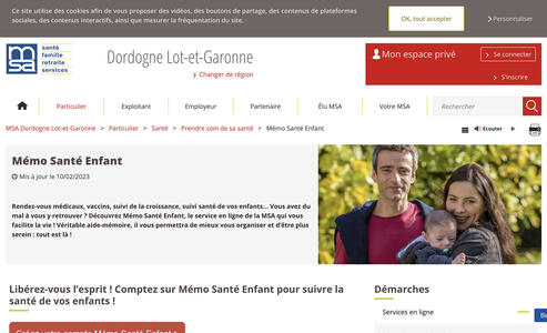 Découvrez le service “Mémo santé enfant”