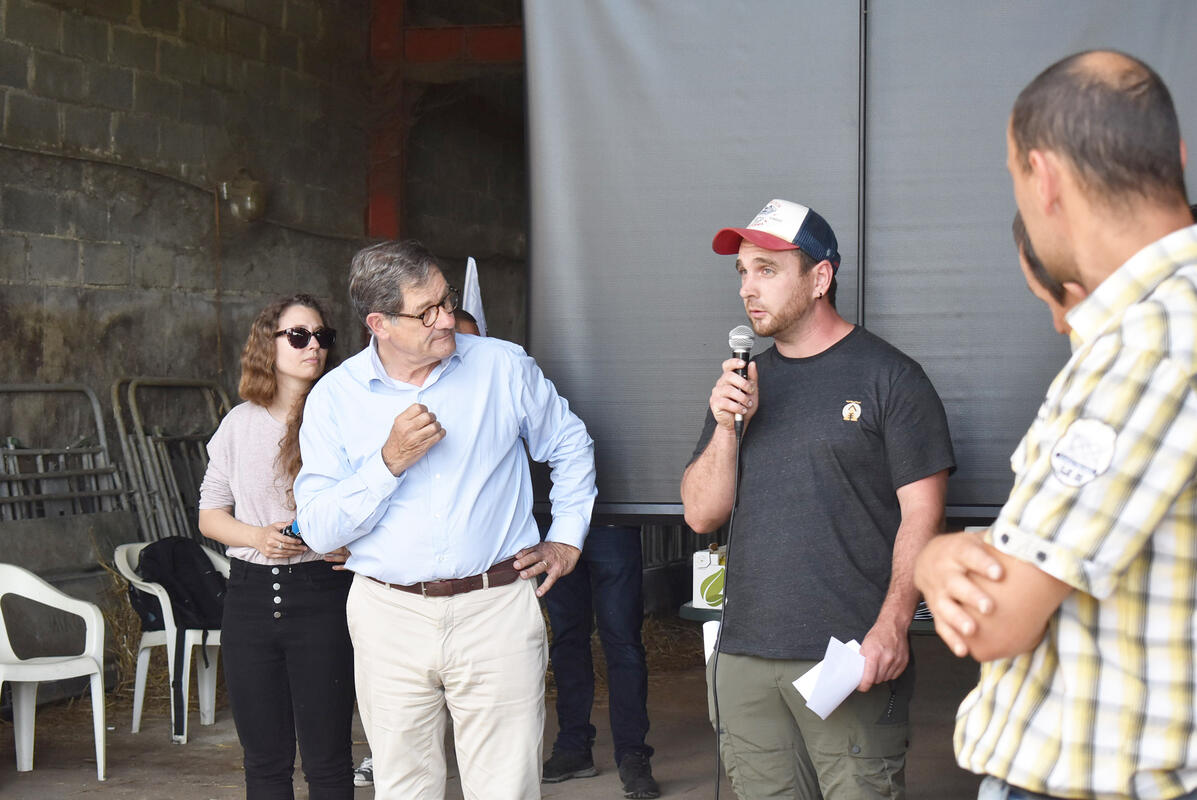 Le Gaec Grangette, à Rilhac-Rancon, a accueilli la rencontre pré-législatives organisée par la FDSEA et JA 87, vendredi 3 juin. 